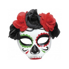 Antifaz catrina con rosas