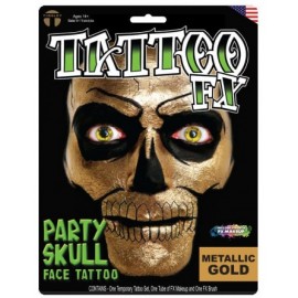 Party Skull-Metalic Gold