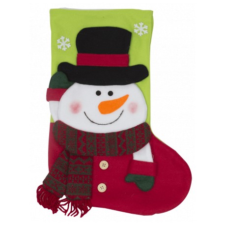 Bota Verde Muñeco de nieve