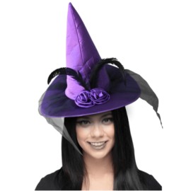 Sombrero de bruja morado