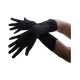 Guantes negros plisados
