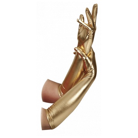 Guantes dorado largo