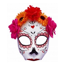 Antifaz Catrina Frida Rosa
